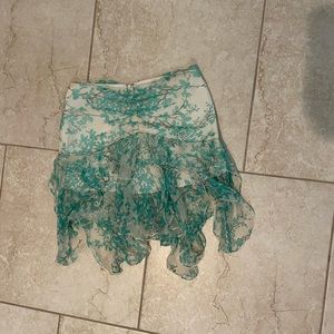 Paul & Joe size 38 chiffon floral print mini skirt